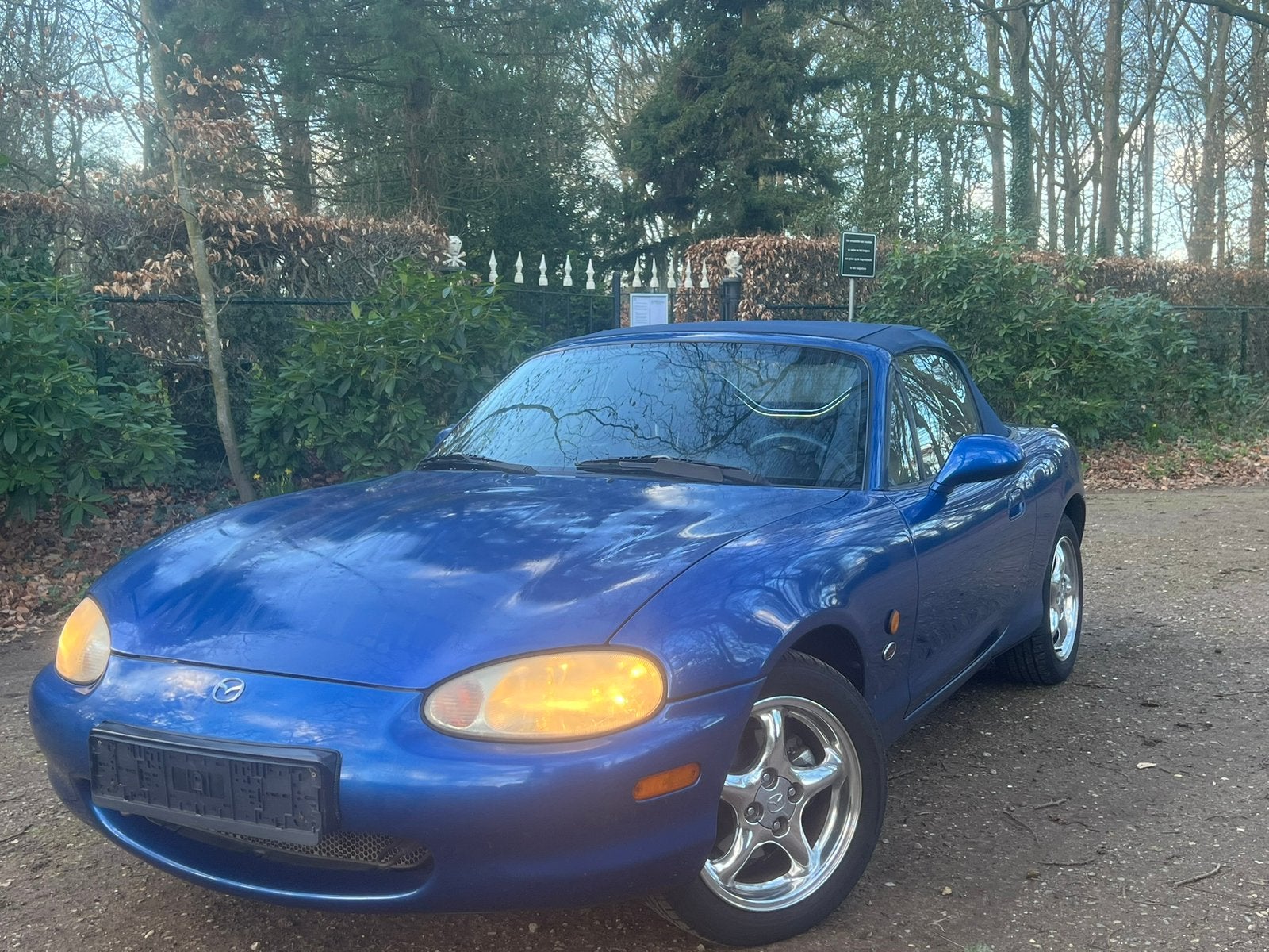 Mazda MX-5 1.8 I 1999 Blauw, Achterwielaandrijving, 40 €/maand, 4 cilinders, Cabriolet