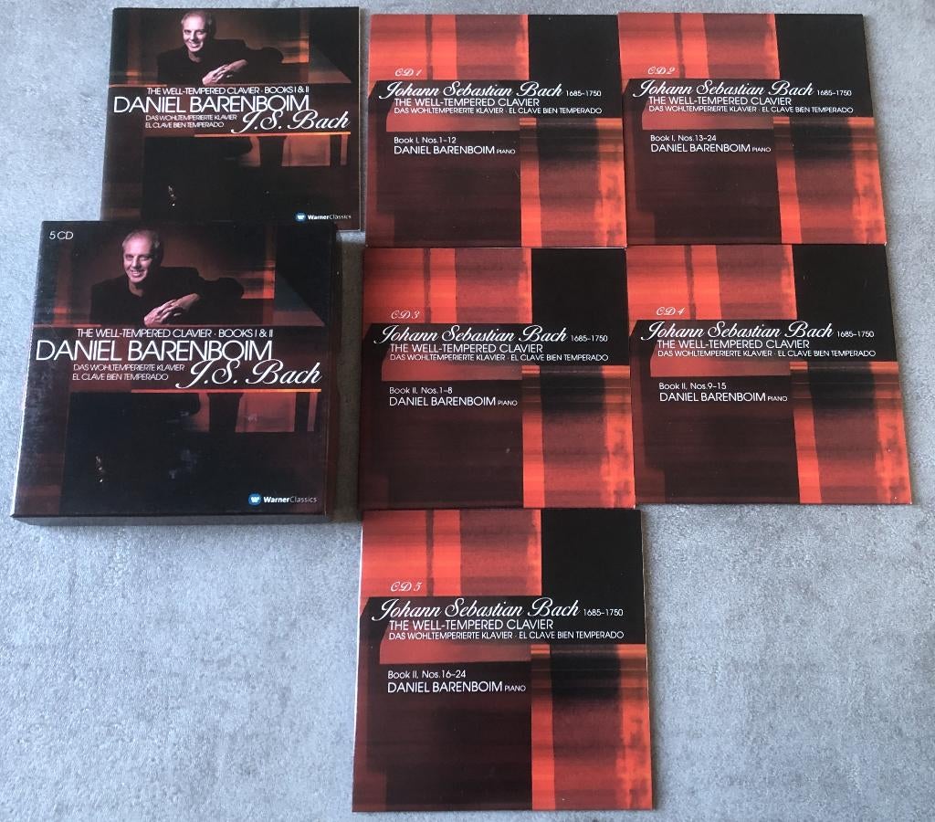Bach - Barenboim - Das wohltemperierte Klavier - BOX 5 CD´s, Boxset, Overige typen, Ophalen of Verzenden, Zo goed als nieuw