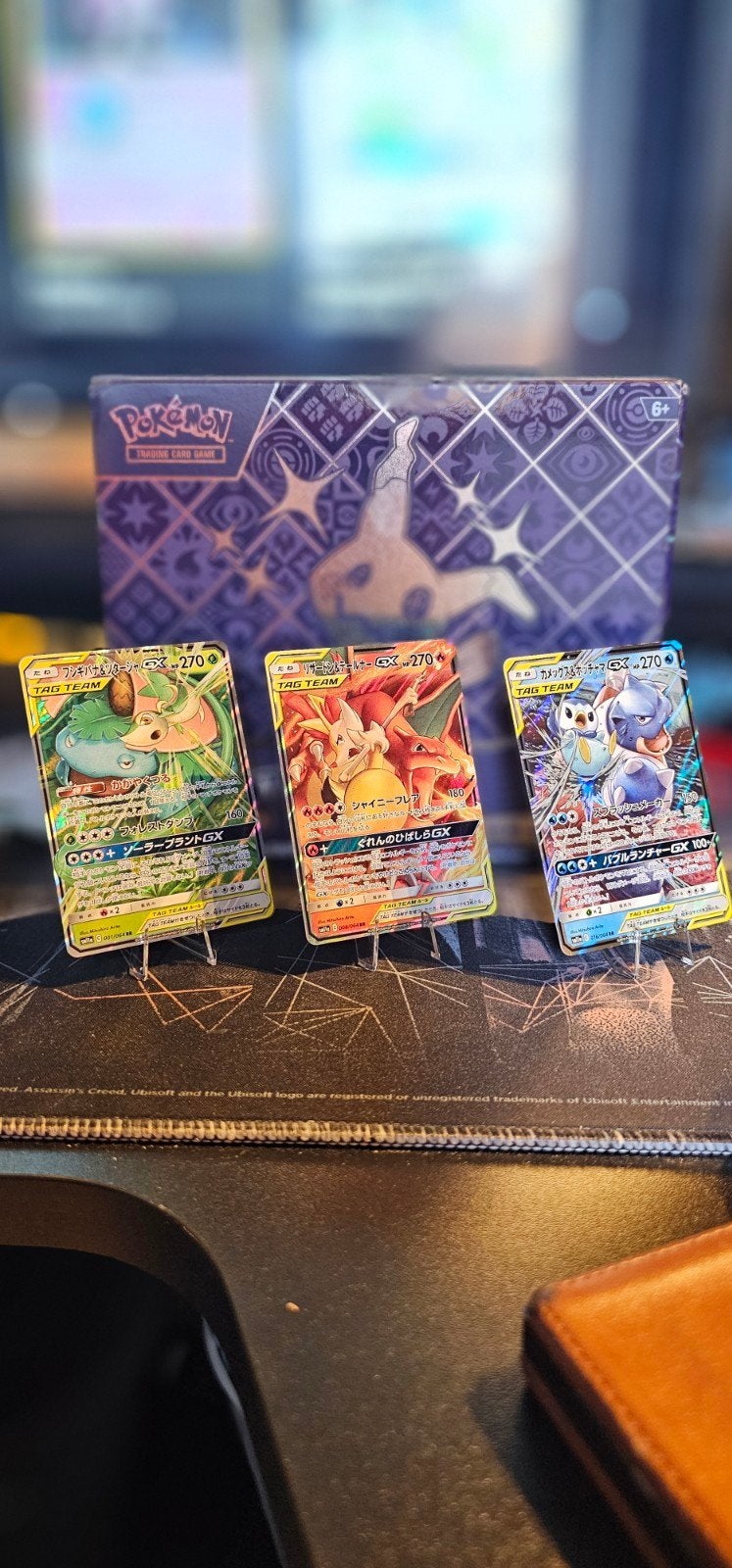 Setje Japanse Tagteam GX Venesaur, Charizard & Blastoise GX, Ophalen of Verzenden, Zo goed als nieuw