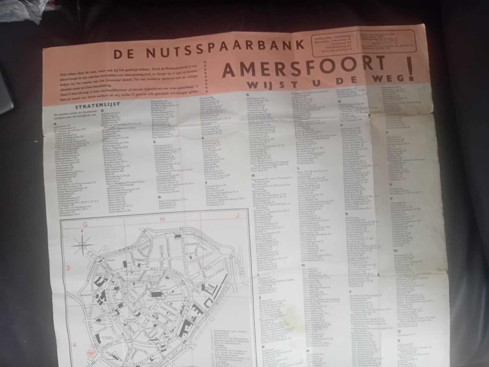 plattegrond Amersfoort, Ophalen of Verzenden, 1800 tot 2000, Nederland, Landkaart
