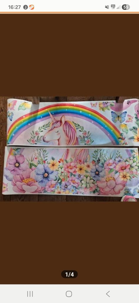 Muursticker unicorn regenboog, Ophalen of Verzenden, Nieuw, Wanddecoratie