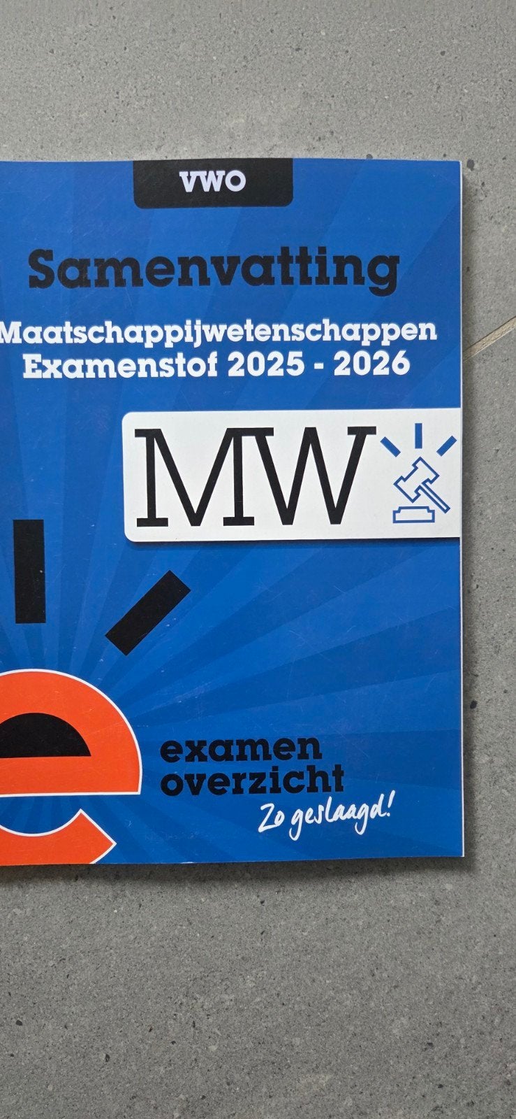 VWO Samenvatting Maatschappijwetenschappen, Ophalen of Verzenden, Gamma, Zo goed als nieuw, WO