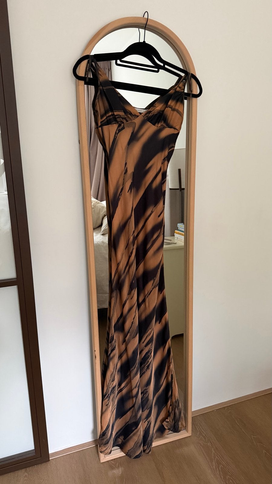 Rabens Saloner jurk met tijgerprint, Kleding | Dames, Jurken, Bruin, Ophalen of Verzenden, Zo goed als nieuw, Maat 36 (S)
