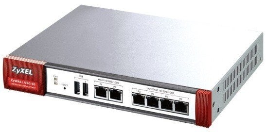 ZyXEL ZyWALL USG50 met rek oren, Computers en Software, Routers en Modems, Refurbished, Router, Ophalen of Verzenden