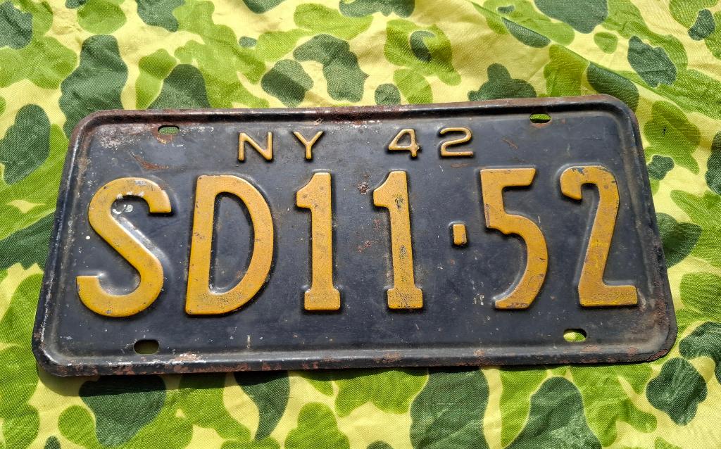 1942 - US - NY Nummerplaat, Verzenden, Overige soorten, Amerika, Overige typen