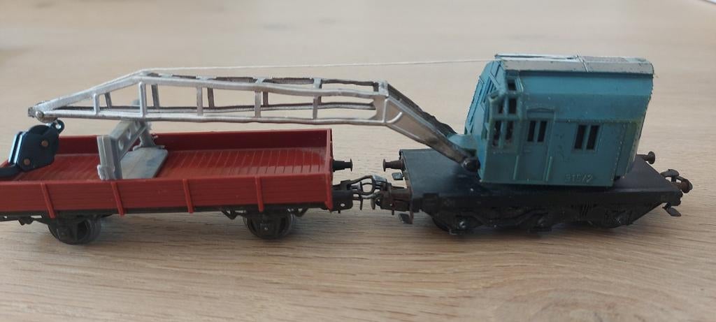 Märklin DB Krüpp kraanwagen artnr 4611+lageboordwagen 4503, Ophalen of Verzenden, Wisselstroom, Wagon, Märklin
