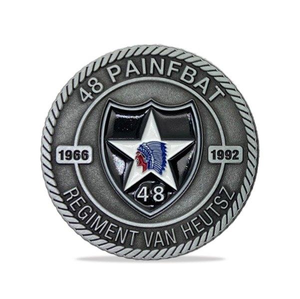 48 Painfbat COIN, Verzamelen, Militaria | Algemeen, Ophalen of Verzenden, Landmacht, Nederland, Embleem of Badge