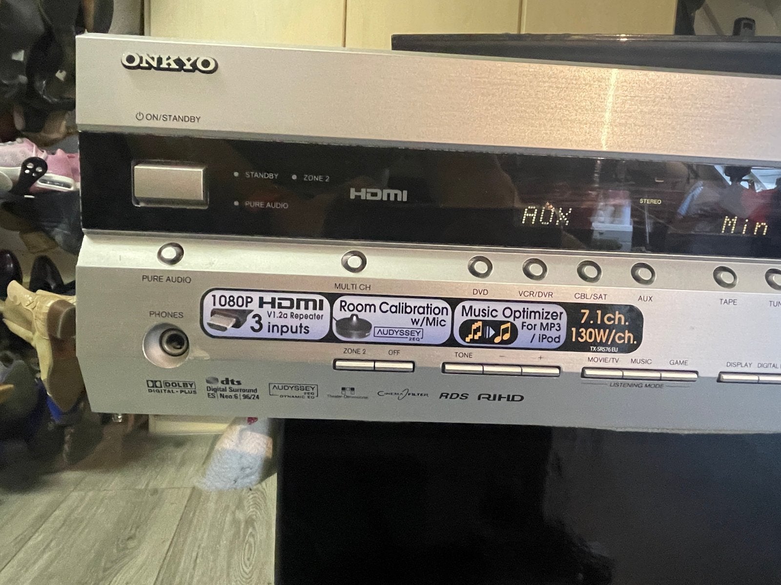 Onkyo TX-SR576 AV Receiver - 7.1-kanaals Home Cinema, Ophalen, Gebruikt, 120 watt of meer, Onkyo