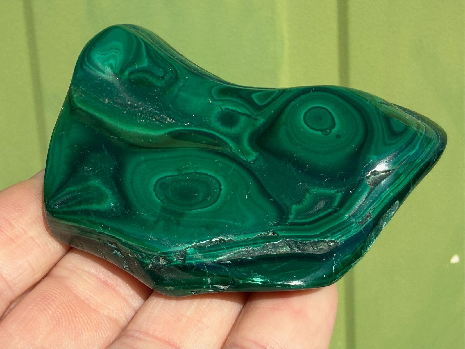 Nr 151 Malachiet freeform vrijevorm mineralen uit Congo, Ophalen of Verzenden, Mineraal