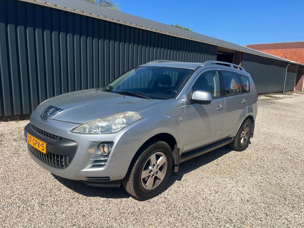Peugeot 4007 2.4 16V 4WD 7P 2008 Grijs LPG-G3/AIRCO, Auto's, Peugeot, 4 cilinders, Bedrijf, Handgeschakeld, Vierwielaandrijving