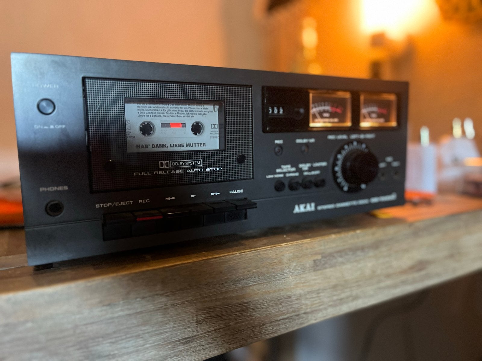 Akai CS-702DII Stereo Cassette Deck - Vintage, Ophalen of Verzenden, Enkel, Akai, Tiptoetsen