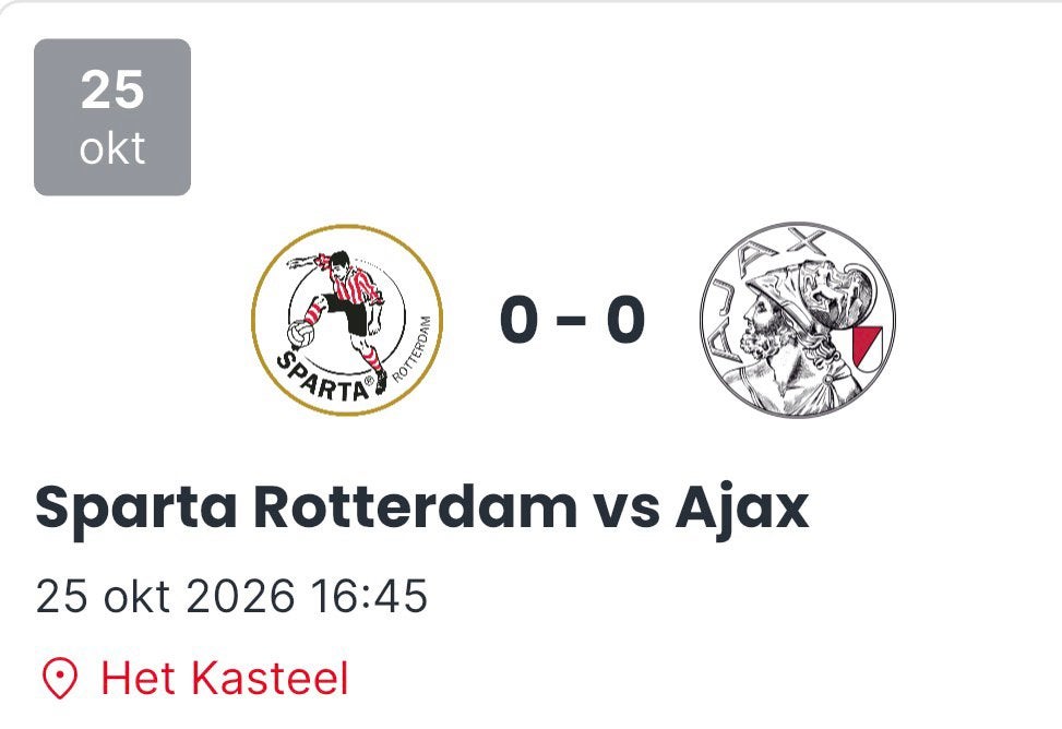Sparta - Ajax, Twee personen