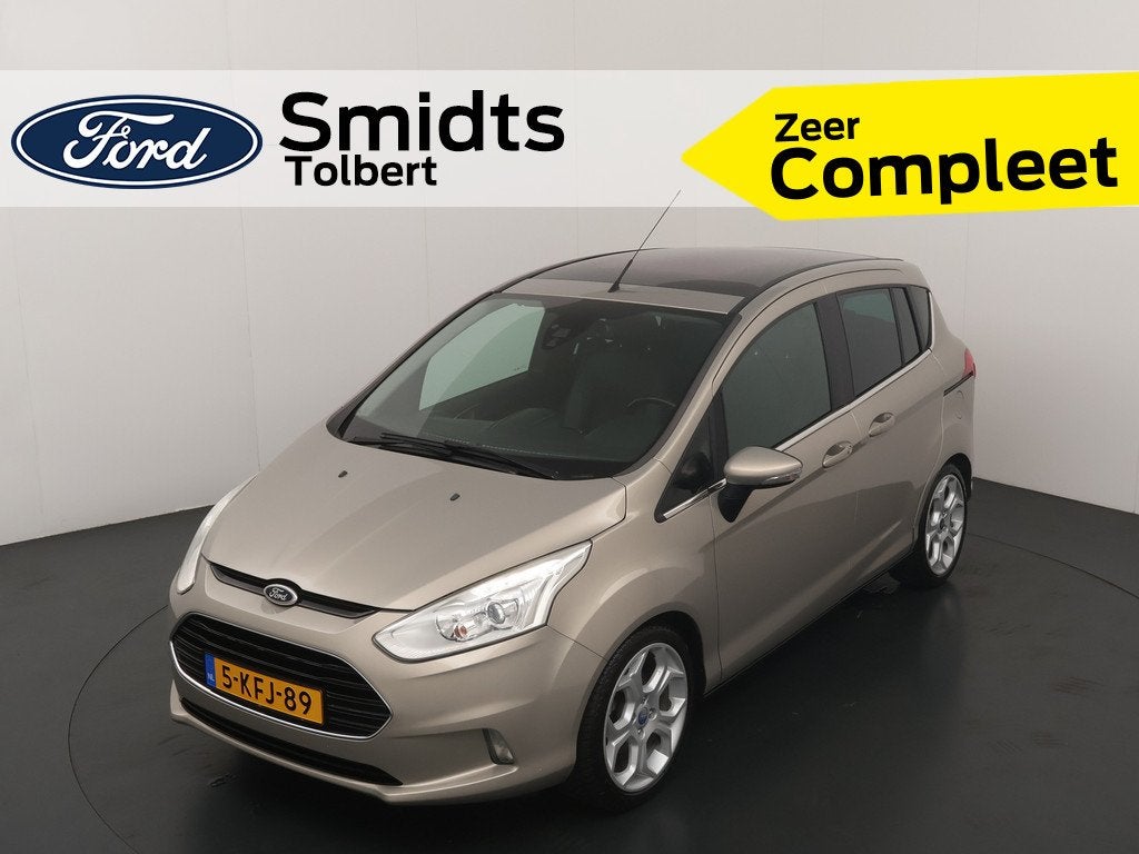 Ford B-MAX 100PK EcoBoost Titanium Pano | Trekhaak | Clima |, Auto's, Ford, 101 pk, Gebruikt, Leder en Stof, Origineel Nederlands
