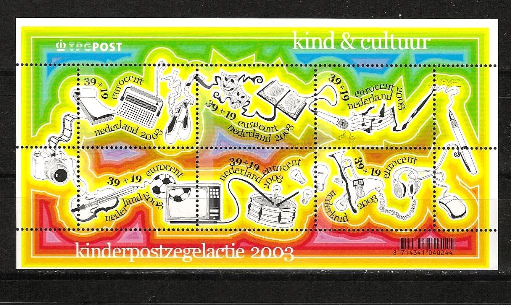 Nederland 2211 blok postfris eurozegels, Postzegels en Munten, Postzegels | Nederland, Ophalen of Verzenden, Na 1940, Postfris