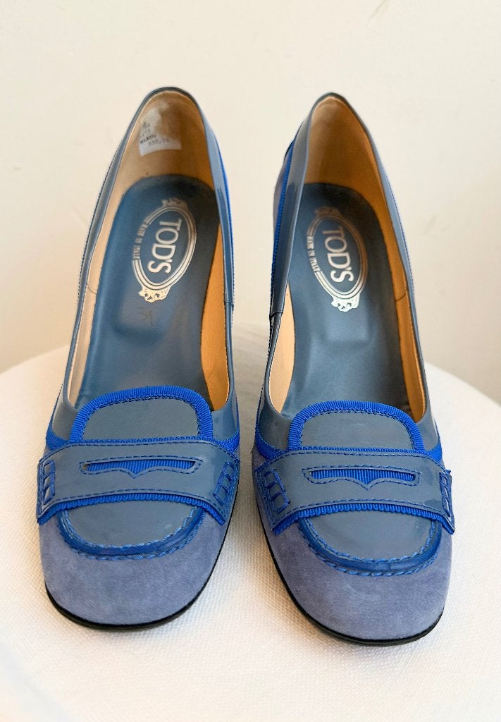 Tod`s blauwe pumps 39, Ophalen of Verzenden, Zo goed als nieuw, Blauw