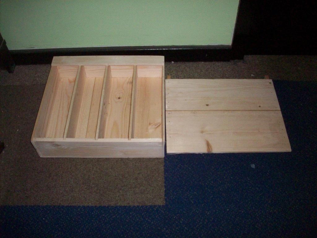hand gemaakt wijn kistje, Ophalen, Handgemaakt, Nieuw, Hout