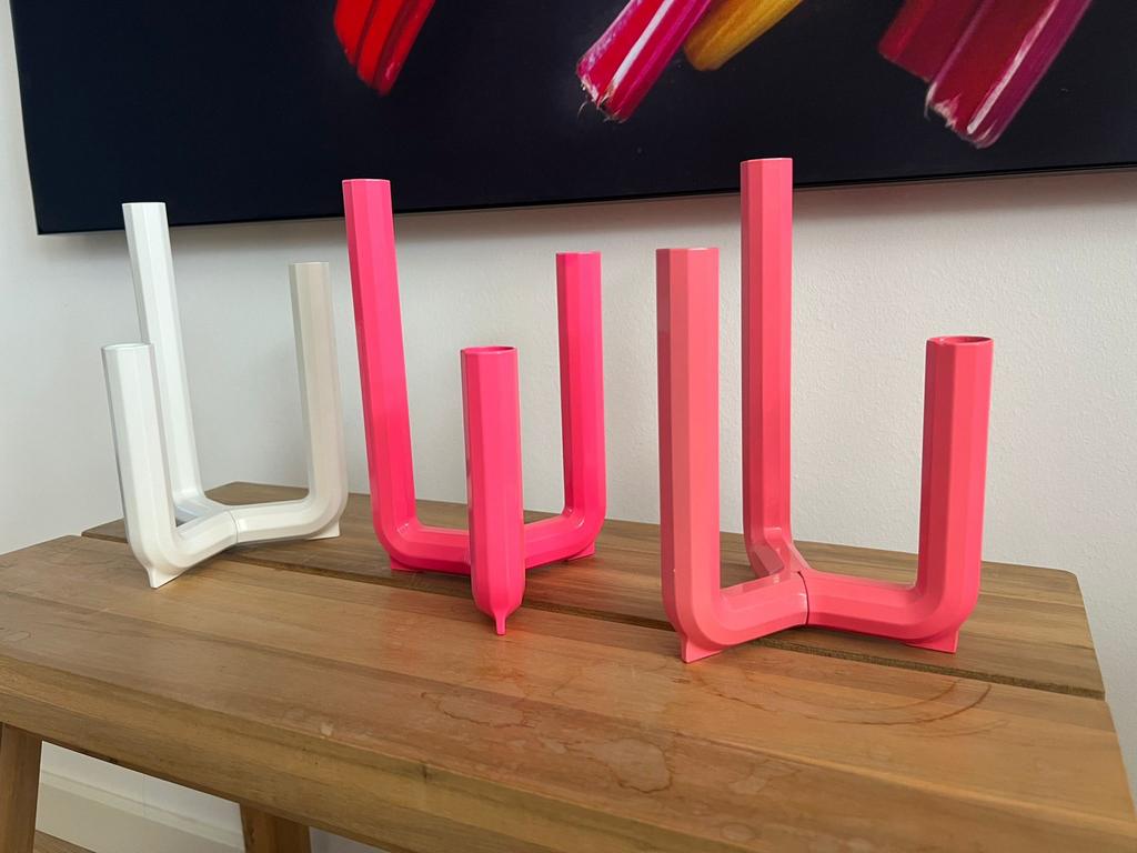 IKEA PS 2017 Kandelaars Hendrik Preutz, Kunststof, Gebruikt, Wit, Ophalen of Verzenden