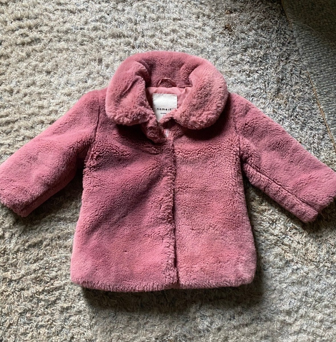 Roze teddy jasje Name It - Maat 80 (9-12 maanden), Ophalen of Verzenden, Zo goed als nieuw, Meisje