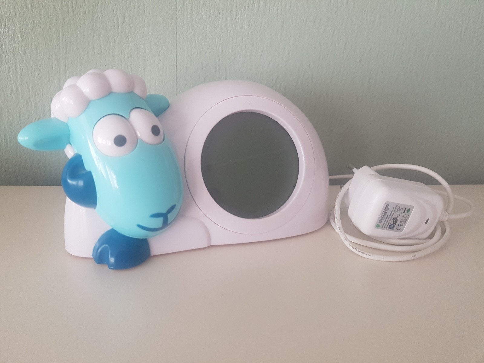 Zazu Slaaptrainer Sam het Schaap Blauw/Wit incl. Adapter, Ophalen of Verzenden, Lamp
