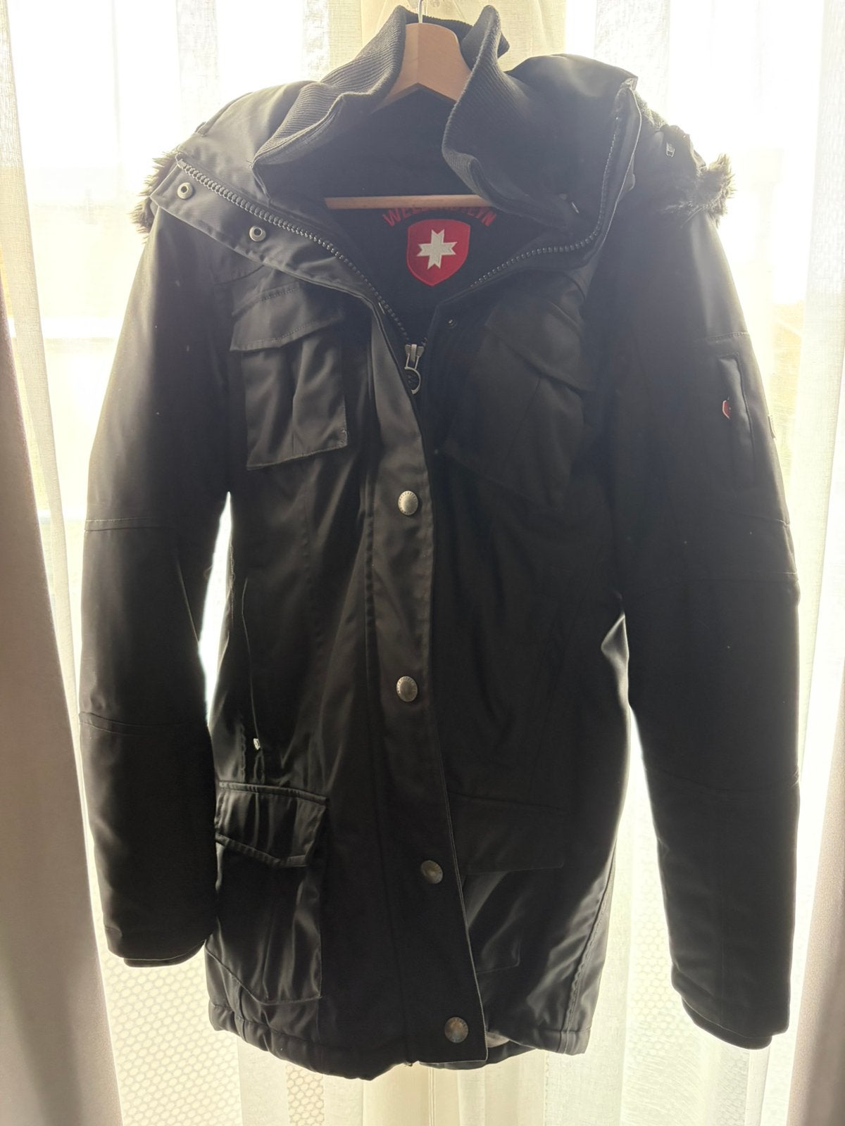 Originele Wellensteyn winter/ski jas maat S, Kleding | Dames, Ophalen, Zo goed als nieuw, Maat 36 (S), Zwart
