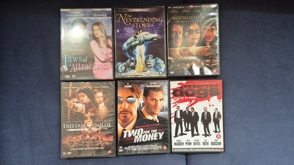 6 diverse dvd's Reservoir dogs, Alle leeftijden, Ophalen of Verzenden, Zo goed als nieuw