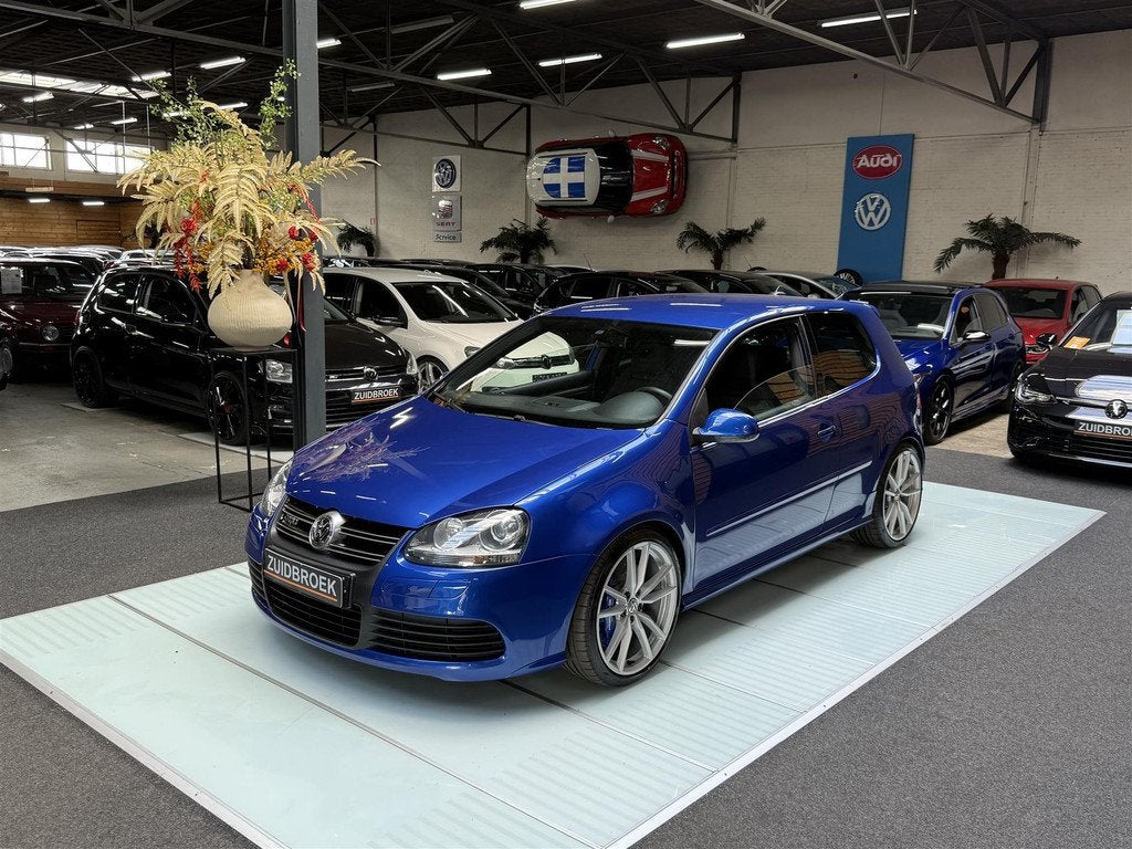 Volkswagen Golf R32 3.2 V6 Cruise Clima Leer (bj 2007), Auto's, Volkswagen, Gebruikt, Blauw, Bedrijf, Handgeschakeld