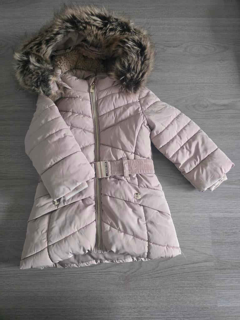 Beige winterjas meisje maat 92 met bontkraag, Kinderen en Baby's, Kinderkleding | Maat 92, Gebruikt, C&A, Meisje, Ophalen of Verzenden