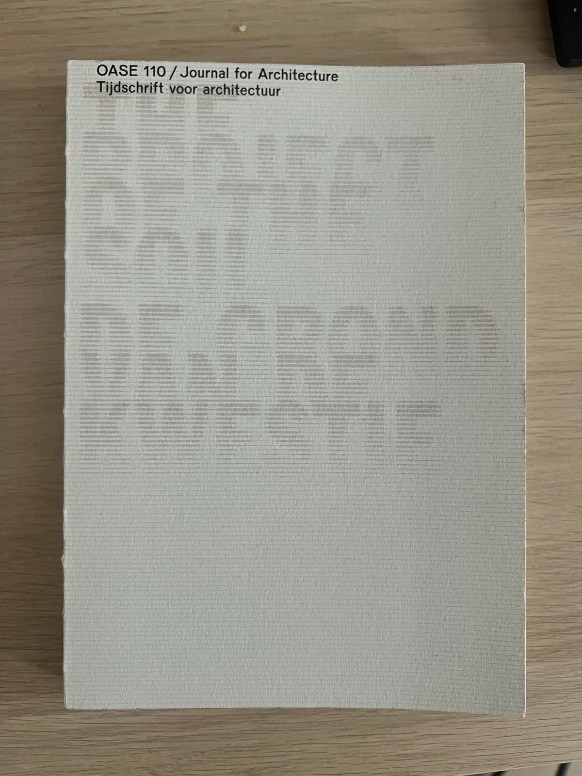 OASE 110: tijdschrift Architectuur journal for architecture, Boeken, Ophalen of Verzenden, Zo goed als nieuw, Architectuur algemeen