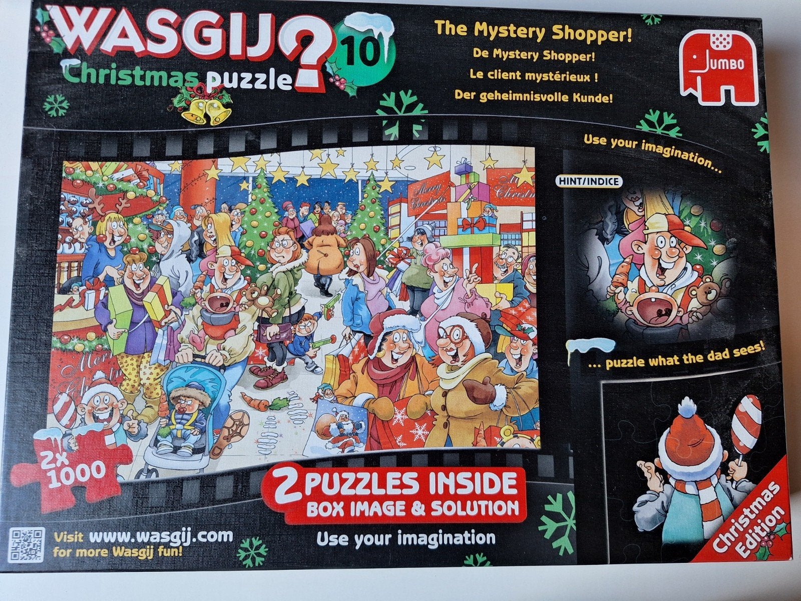 Wasgij christmas nr 10, 2 legpuzzels, Ophalen, 500 t/m 1500 stukjes, Zo goed als nieuw, Legpuzzel