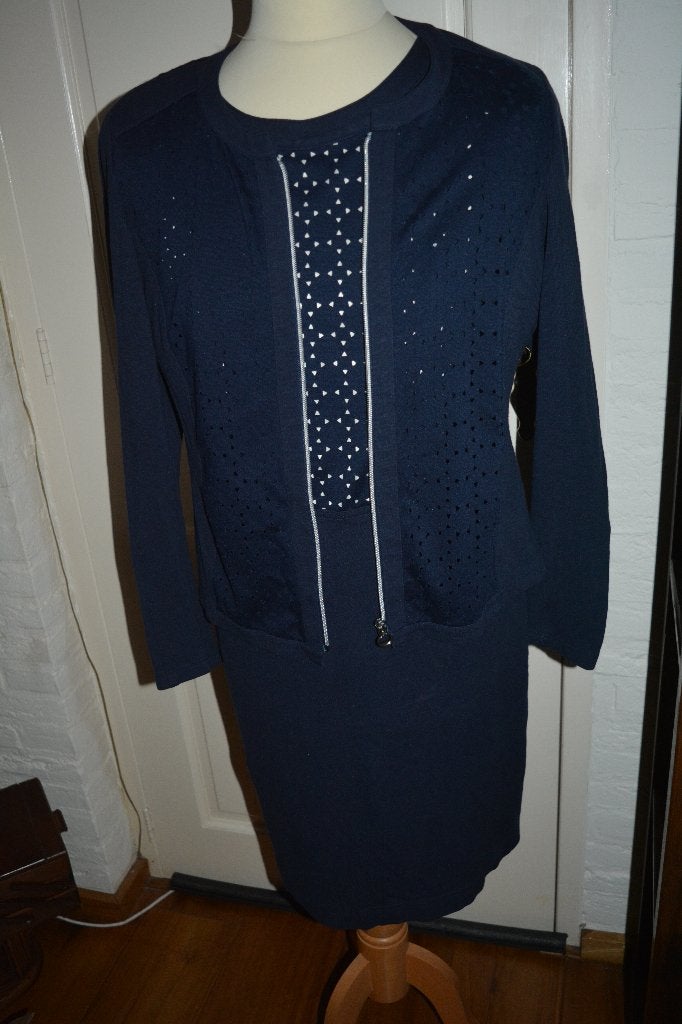 Rabe, mooie nette jurk met jasje, maat 40/42, Maat 38/40 (M), Rabe, Blauw, Ophalen of Verzenden