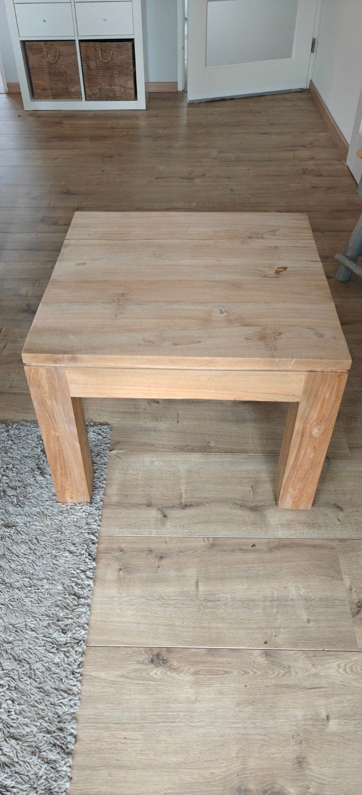 Teakhouten salontafel 60x60x45cm, Huis en Inrichting, Ophalen, Gebruikt, 50 tot 100 cm, 50 tot 100 cm