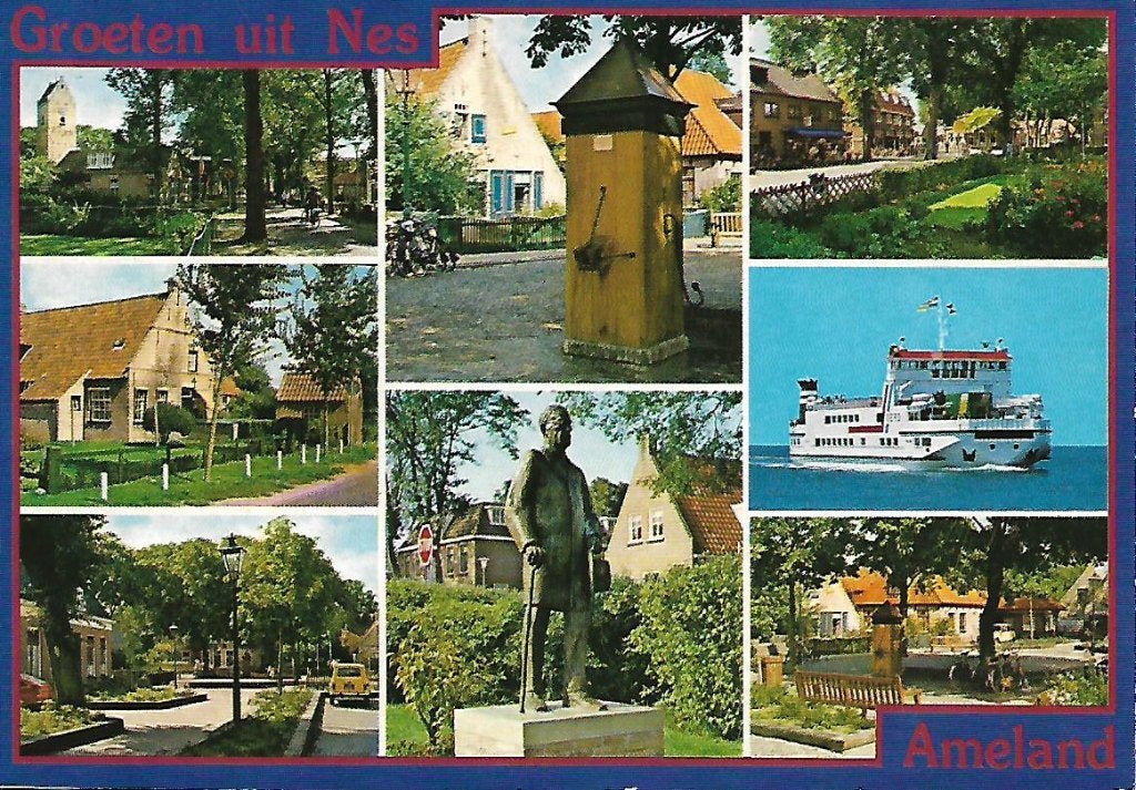 Ameland- -8-luik., Verzenden, 1980 tot heden, Gelopen, Waddeneilanden