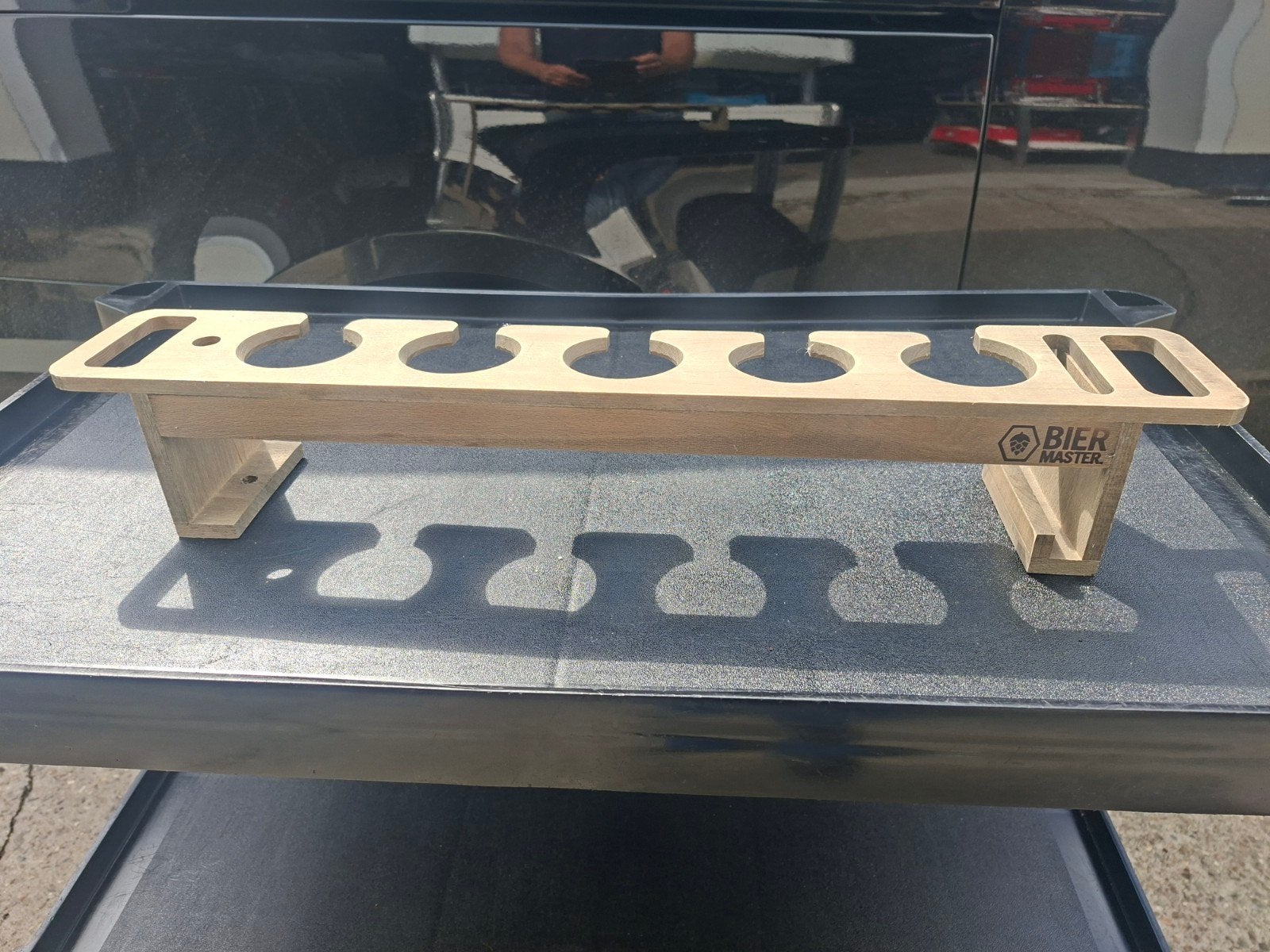 Bier Master houten bierdrager voor 6 flessen, Overige typen, Hout, Nieuw, Ophalen of Verzenden