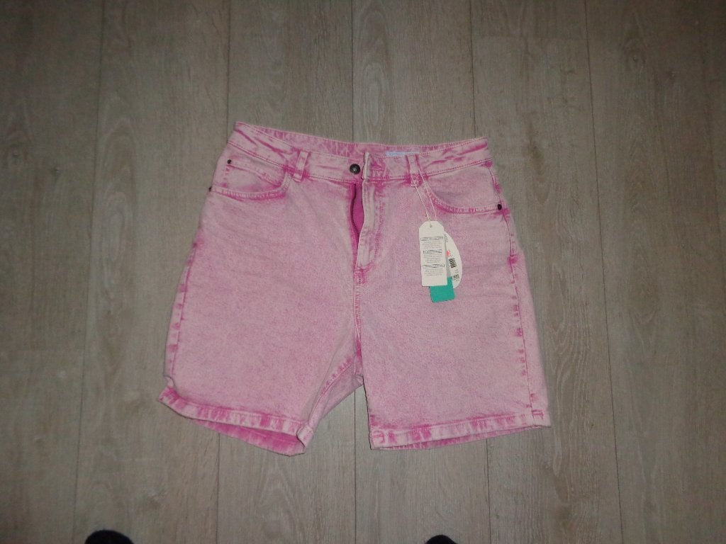 roze korte damesspijkerbroek van EDC, maat 40, Ophalen of Verzenden, Nieuw, Overige kleuren, W30 - W32 (confectie 38/40)