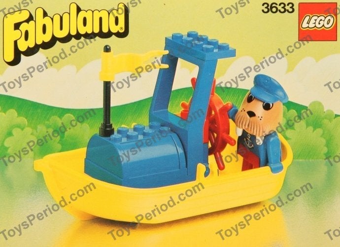 Lego Fabuland 3633 Walrus Schipper met boot, Kinderen en Baby's, Speelgoed | Duplo en Lego, Gebruikt, Overige thema's, Lego, Ophalen of Verzenden