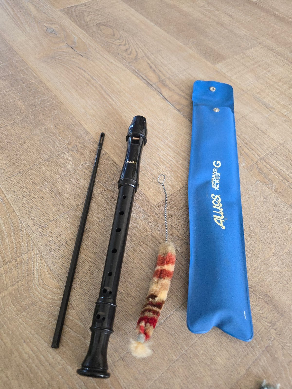 Aulos Japanse Blokfluit Zwart 802-G (G-toonsoort) €9.50, Ophalen of Verzenden, Nieuw, Met koffer, hoes of etui
