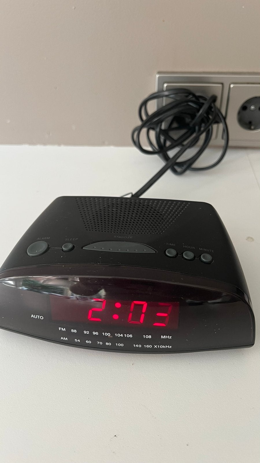 Digitale Wekkerradio met AM/FM-tuner, Witgoed en Apparatuur, Wekkers, Ophalen of Verzenden, Gebruikt, Digitaal
