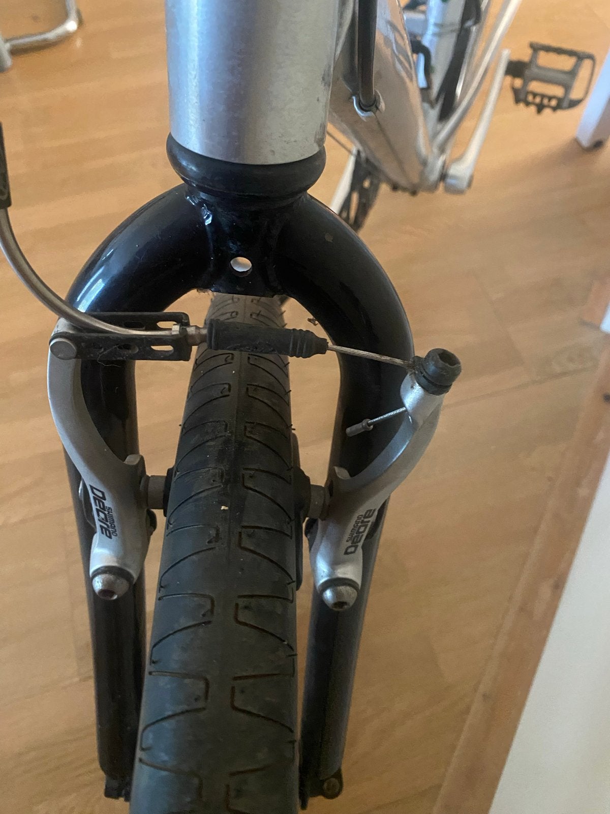 klussen: zilverkleurige mountainbike met rode accenten, Gebruikt, Geen vering, 53 tot 57 cm, Ophalen