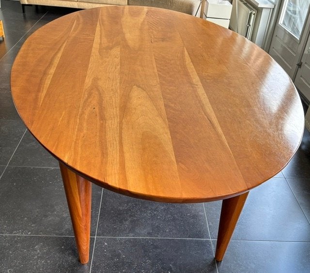 Prachtige massief KERSENHOUTEN, ovale, eetkamertafel, Huis en Inrichting, Tafels | Eettafels, Ophalen, 100 tot 150 cm, 200 cm of meer