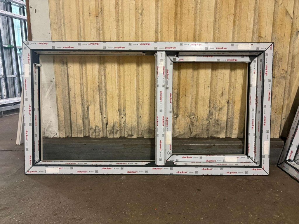 kunststof kozijn aluplast antraciet structuur 1798x967, Niet ingevuld, Kunststof, Raamkozijn, Niet ingevuld