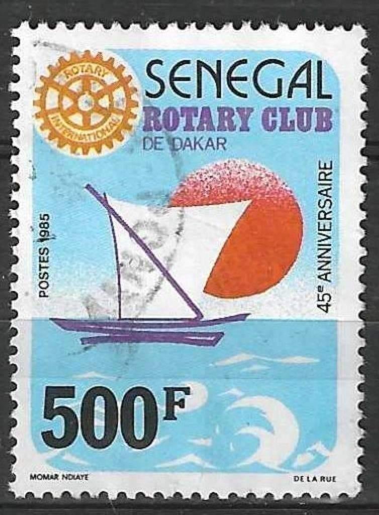Senegal 1987 - Yvert 711 - Rotary Club - 500 F. (ST), Postzegels en Munten, Postzegels | Afrika, Gestempeld, Overige landen, Verzenden
