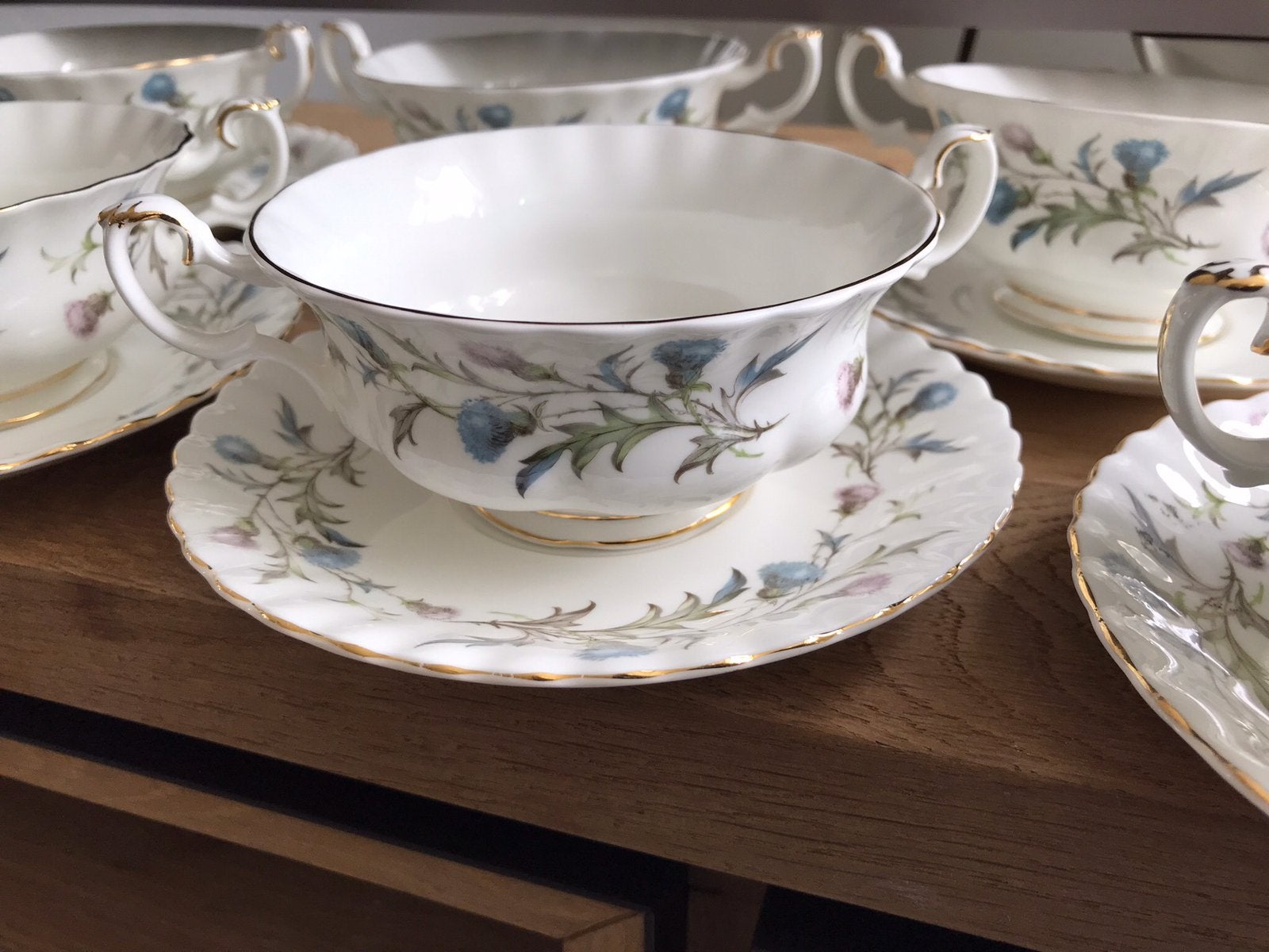 Royal albert BRIGADOON SOEPKOMMEN, Ophalen, Zo goed als nieuw, Porselein, Kop en/of schotel