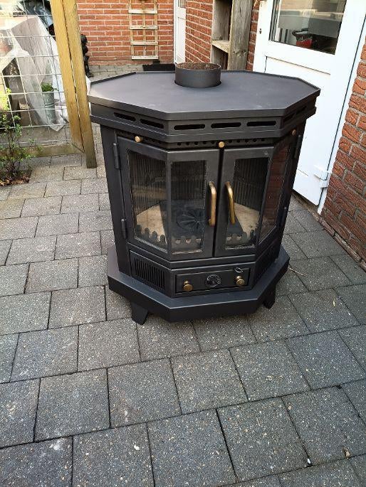 RENY GROTE OSLO 8 KW houtkachel incl glazen vloerplaat, Huis en Inrichting, Kachels, Ophalen, Houtkachel, Zo goed als nieuw, Vrijstaand
