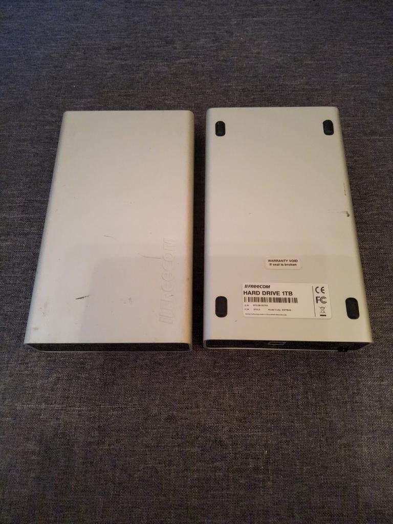2x 1TB Externe Harde Schijf (HDD) - Freecom, Gebruikt, 2x 1TB, Server, HDD