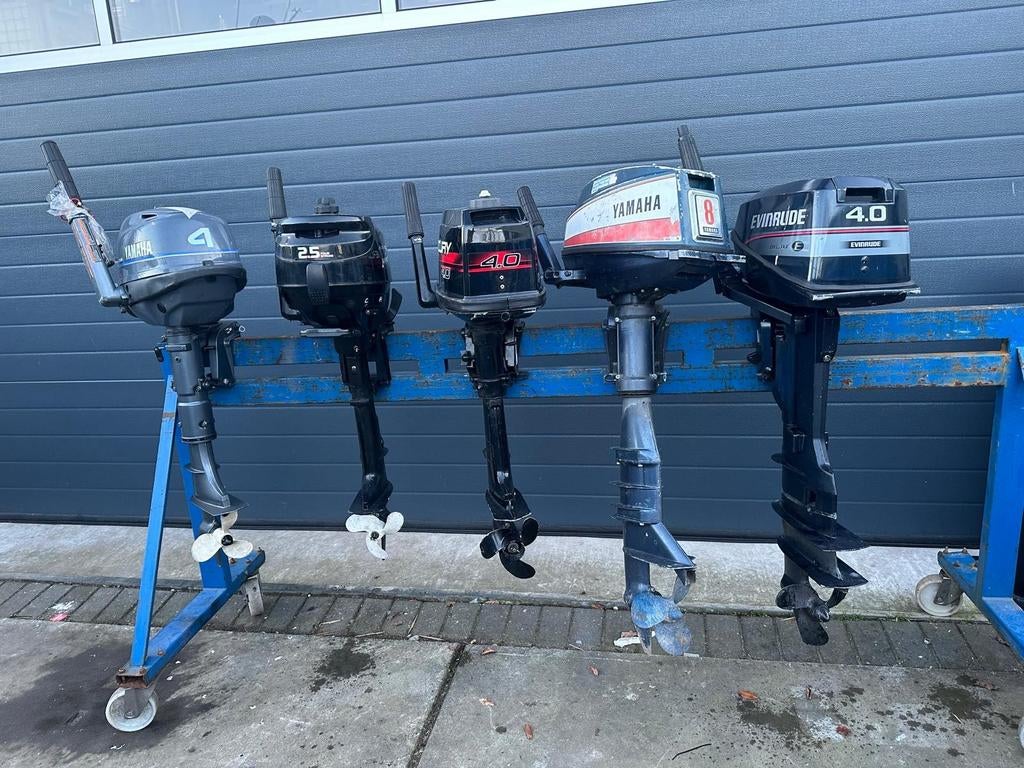 5 buiten boord motoren 1075,-, Watersport en Boten, Buiten- en Binnenboordmotoren, Ophalen, Gebruikt, 5 tot 10 pk, Onbekend