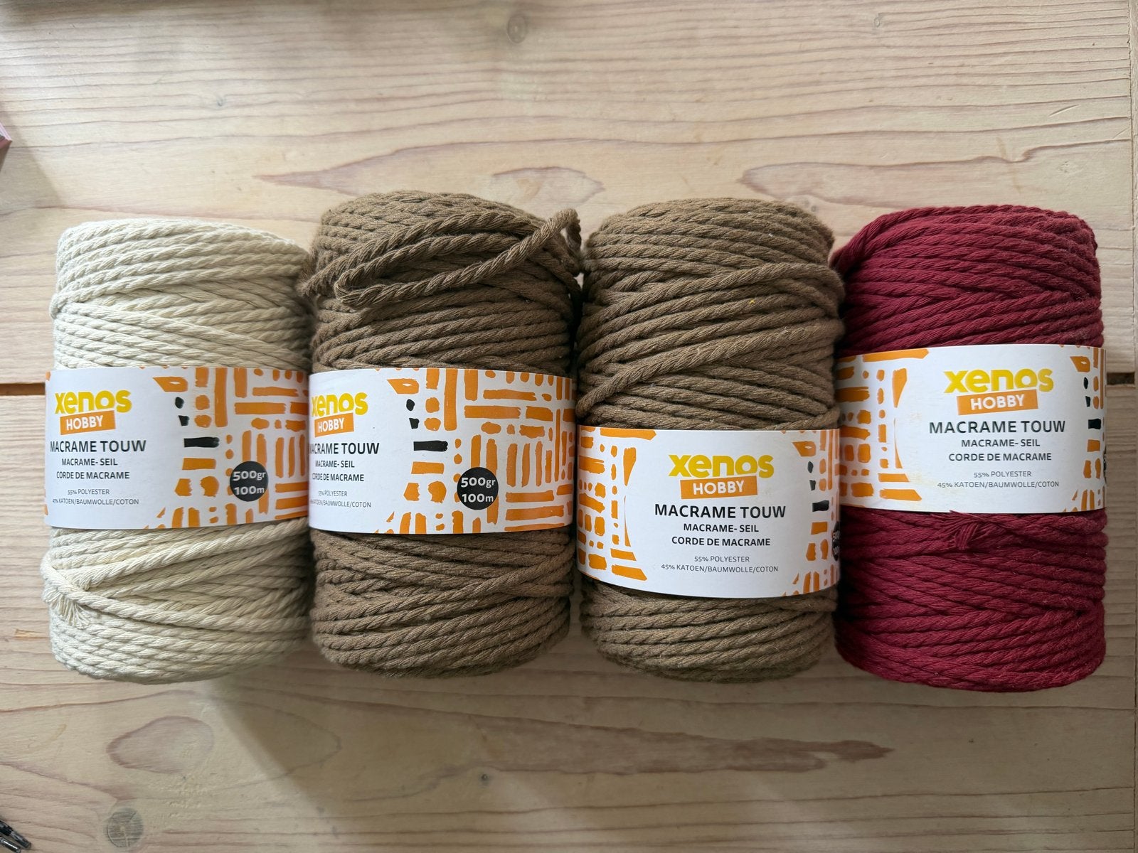 Macrame touw van Xenos, ongebruikt met verpakking, Ophalen, Nieuw, Wol of Garen