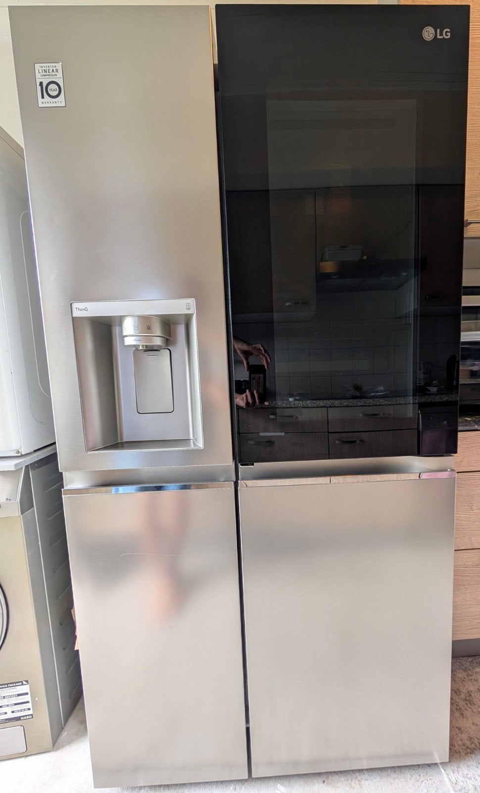 LG Amerikaanse koelkast GSXV91BSAF – defect, Ophalen, Gebruikt, 200 liter of meer, 60 cm of meer