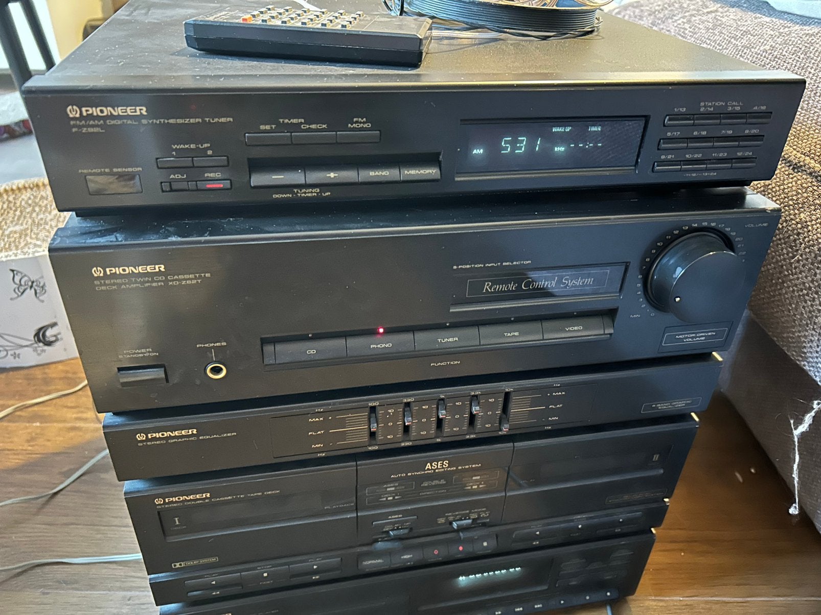 Pioneer stereotoren set audio vintage retro tuner F-Z92L, Ophalen, Gebruikt, Cassettedeck, Pioneer