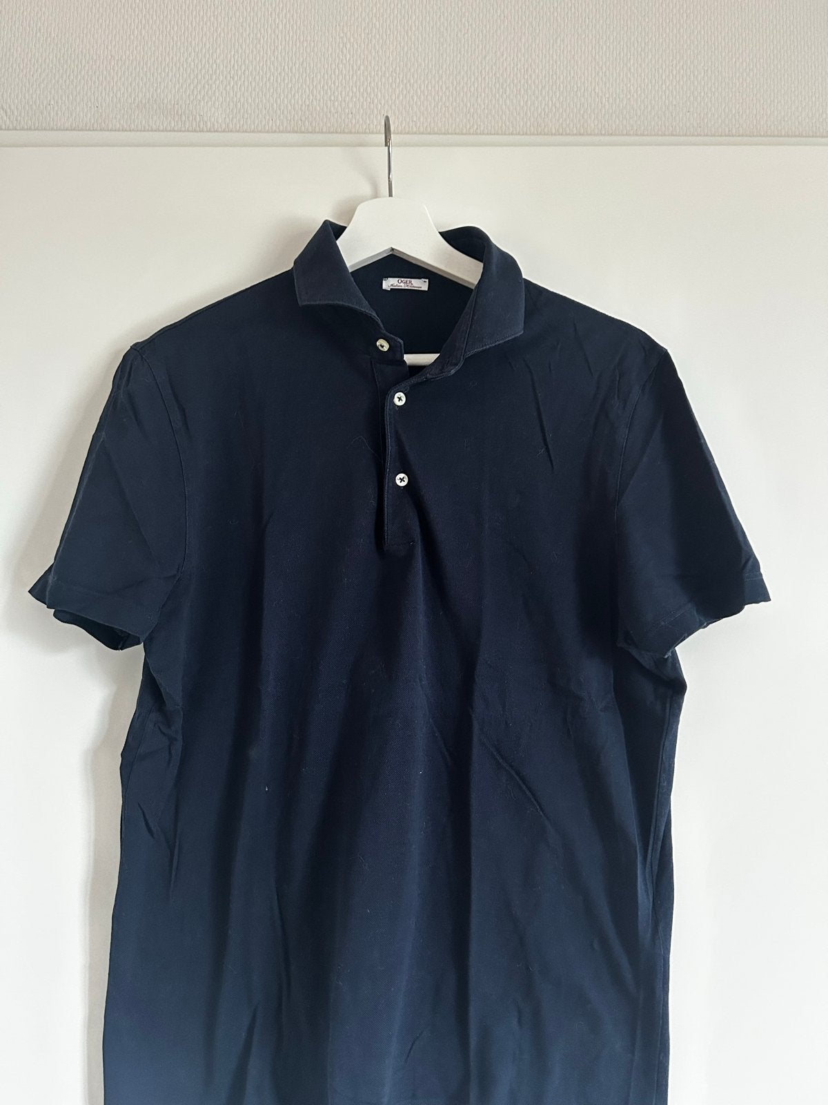 Oger Italian Knitwear Polo - Maat 50 (M), Verzenden, Zo goed als nieuw, Maat 48/50 (M), Blauw