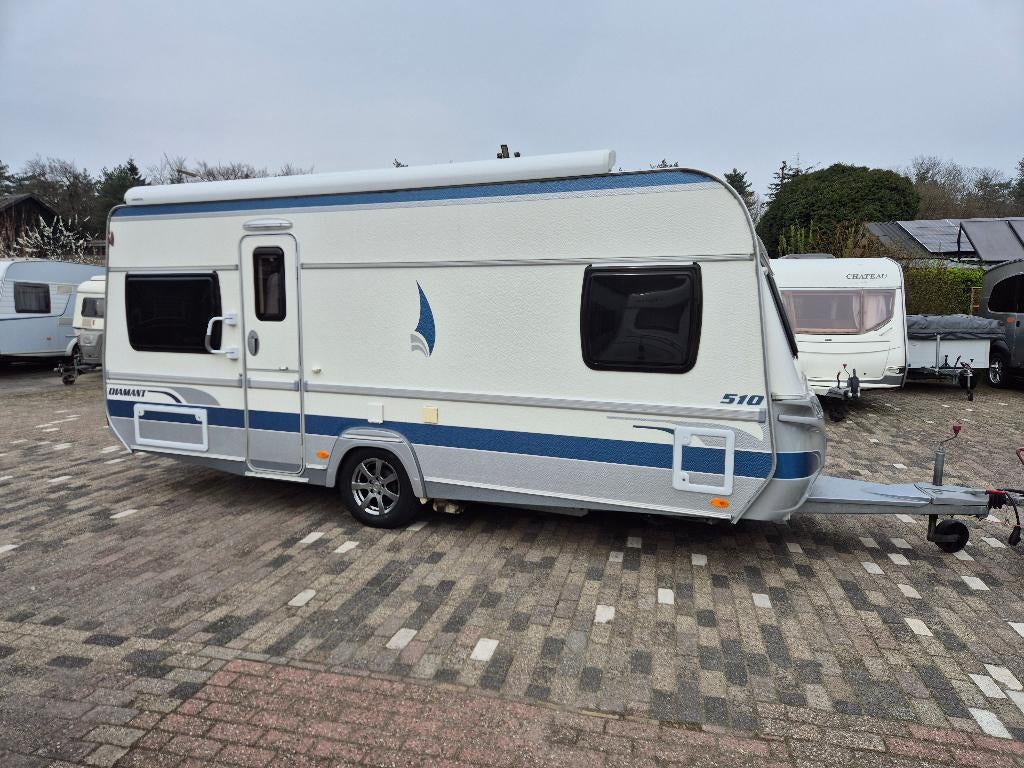 Fendt Diamant 510 TFB 2006 Mover/ Airco, Caravans en Kamperen, Caravans, Bedrijf, Treinzit, Fendt, 5 tot 6 meter